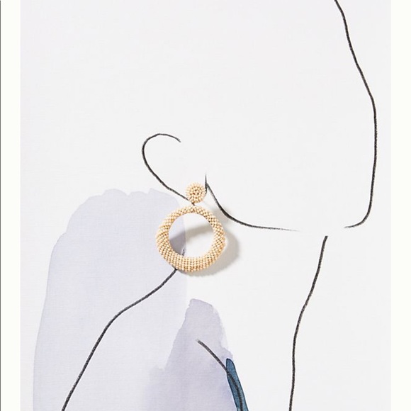 Anthropologie Anya beaded hoop drop earring - Picture 3 of 8